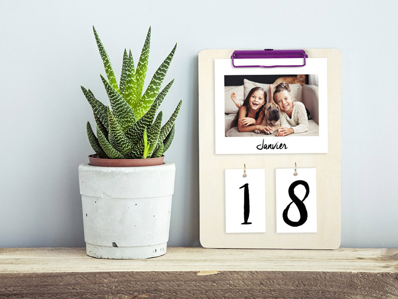 Planche DIY calendrier photo