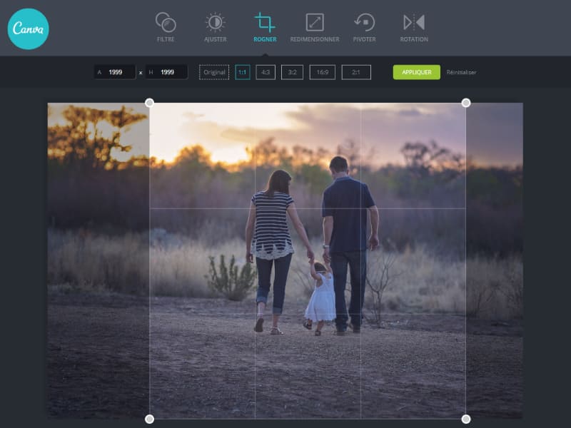 comment rogner une photo en ligne facilement avec l'outil canva