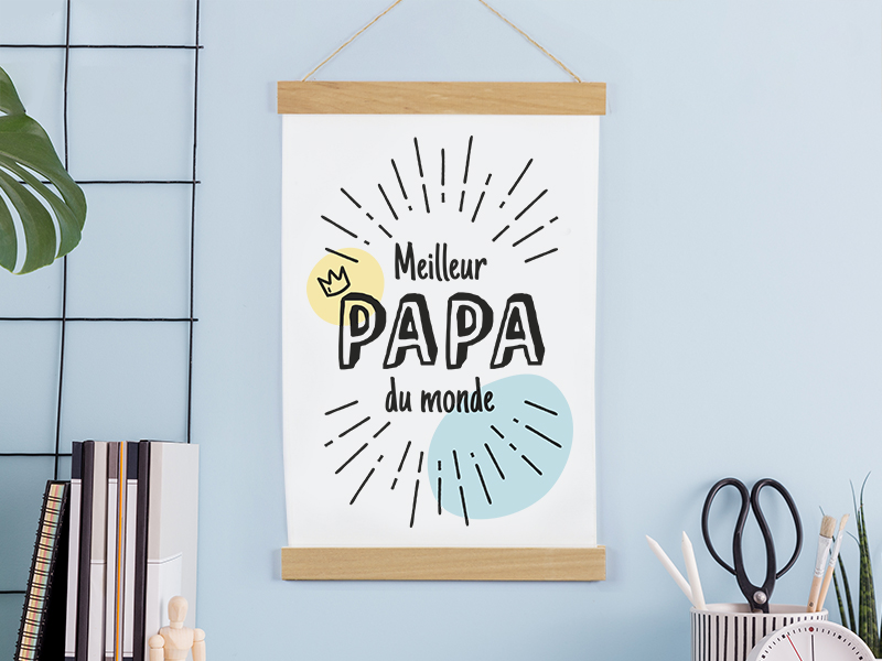 design meilleur papa du monde poster