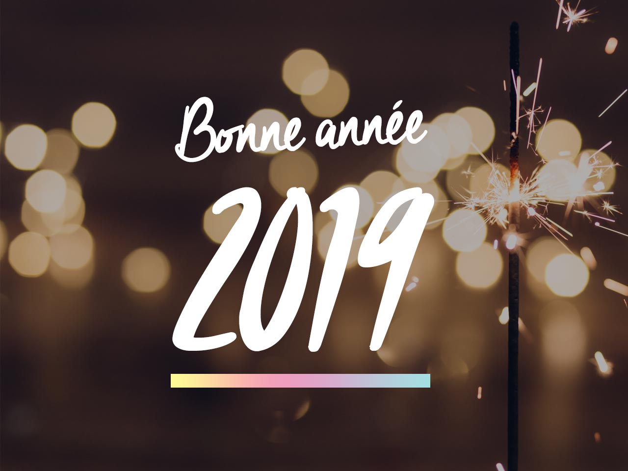 Vœux nouvel an : « bonne année » et carte de vœux personnalisée