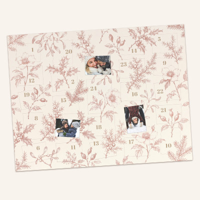 Calendrier de l'Avent personnalisé avec photos