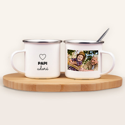 Mug émaillé personnalisé 