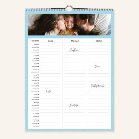 Calendrier familial mural A3 portrait