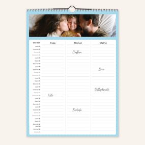 Calendrier familial mural A3 portrait 