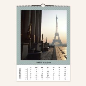 Calendrier mural A3 portrait premium