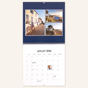 Calendrier mural carré XL double page