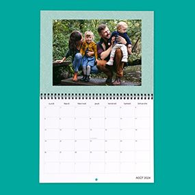 Calendrier mural A4 paysage double page