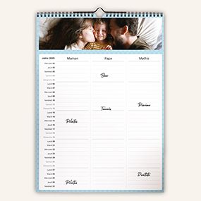 Calendrier familial mural A3 portrait 