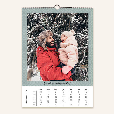 Calendrier mural A3 portrait premium
