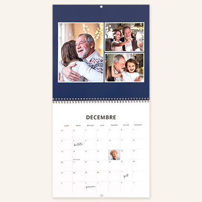 Calendrier mural carré XL double page