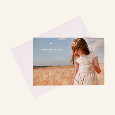 Faire-part de communion personnalisé