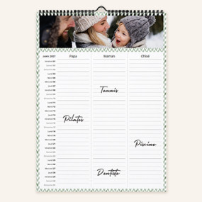 Calendrier familial mural A3 portrait