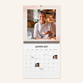 Calendrier mural carré double page