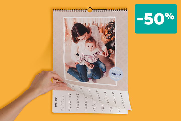 Code Promo Calendrier mural A3 portrait premium