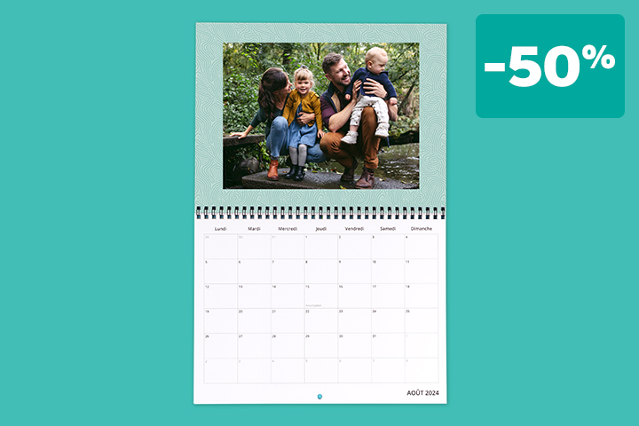 Code promo Calendrier mural A4 paysage double page