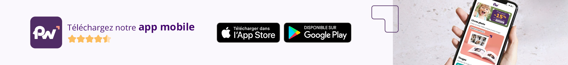Tous les codes promos Photoweb