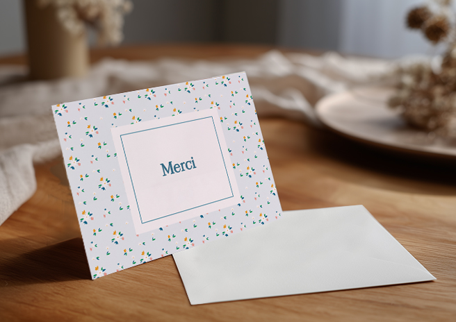 Promo carte de remerciement Promo carte de remerciement